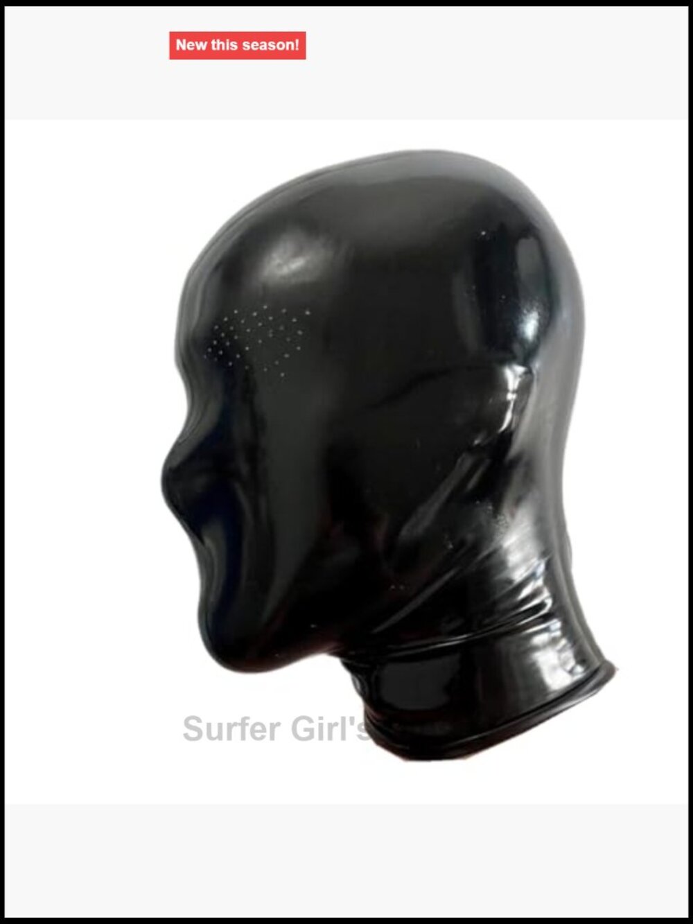 Latex Mask with Back Zipper, Handmade Rubber Hood for Latex Lovers - Picture 2 of 7